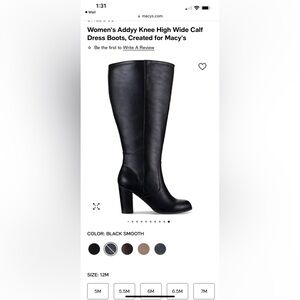 Style & Co. Adyy black wide calf dress boots